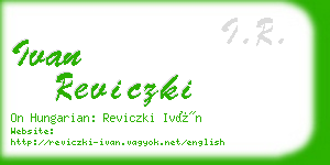 ivan reviczki business card